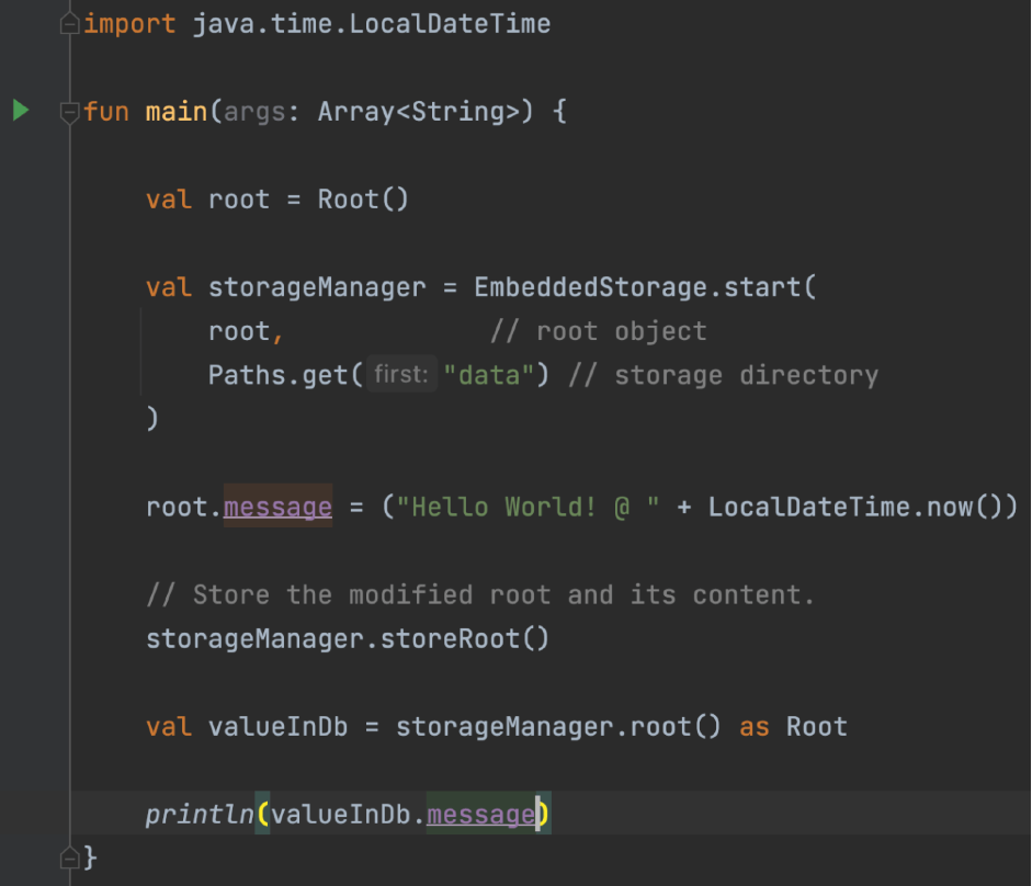 Java code example